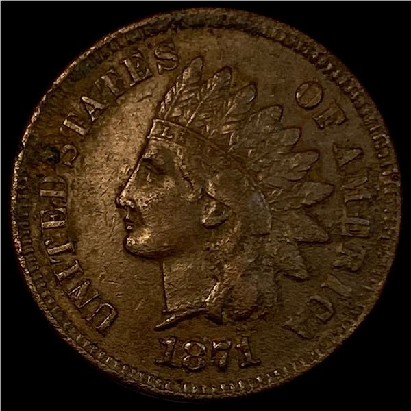 1871 Indian Head Cent NEARLY UNCIRCULATED