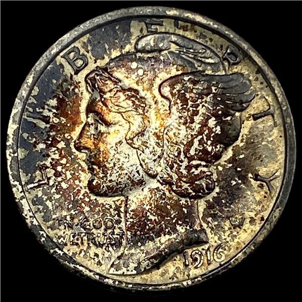 1916 Silver Mercury Dime CHOICE BU