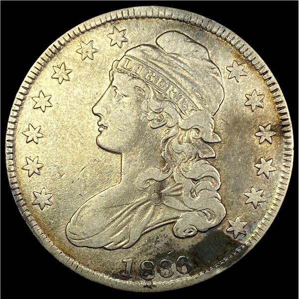 1836 Capped Bust Half Dollar LIGHTLY  CIRCULATED