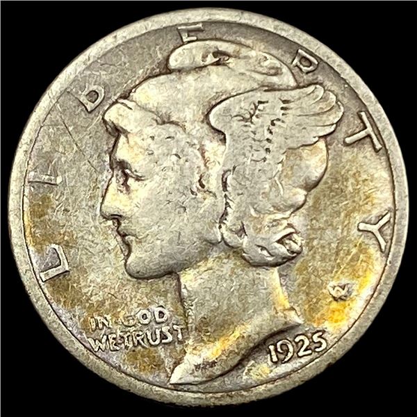 1925-S Silver Mercury Dime LIGHTLY CIRCULATED