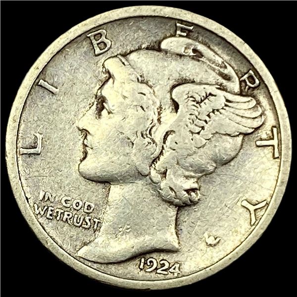 1924-S Silver Mercury Dime LIGHTLY CIRCULATED