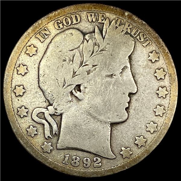 1892-S Silver Barber Half Dollar NICELY  CIRCULATED