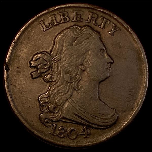 1804 Draped Bust Half Cent NEARLY  UNCIRCULATED