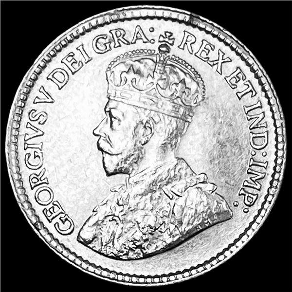 1919 Canada Silver 5 Cents CHOICE AU