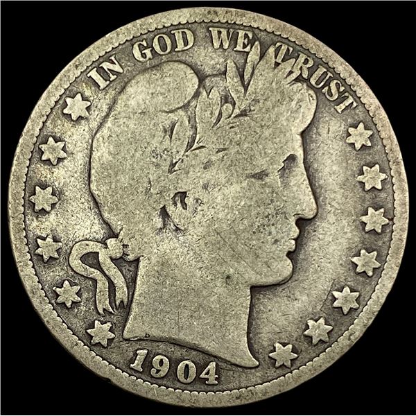 1904-S Silver Barber Half Dollar NICELY  CIRCULATED