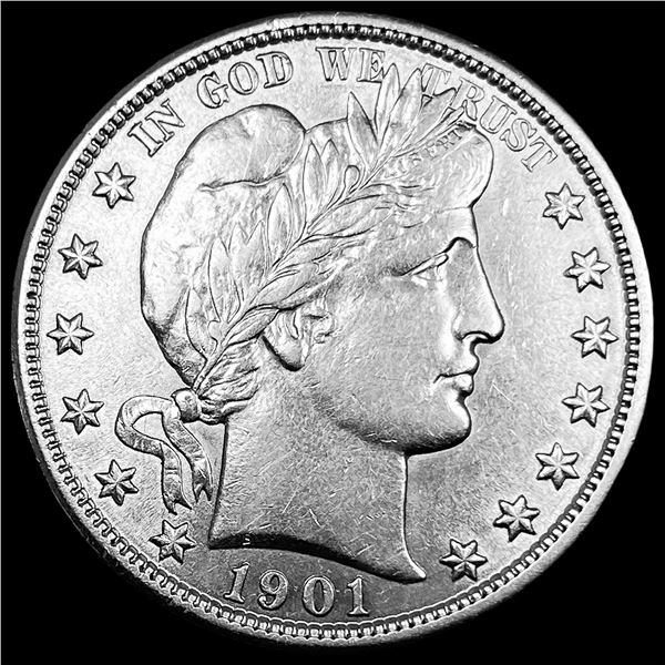1901 Silver Barber Half Dollar CLOSELY  UNCIRCULATED