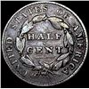 Image 2 : 1828 Classic Head Half Cent NICELY CIRCULATED
