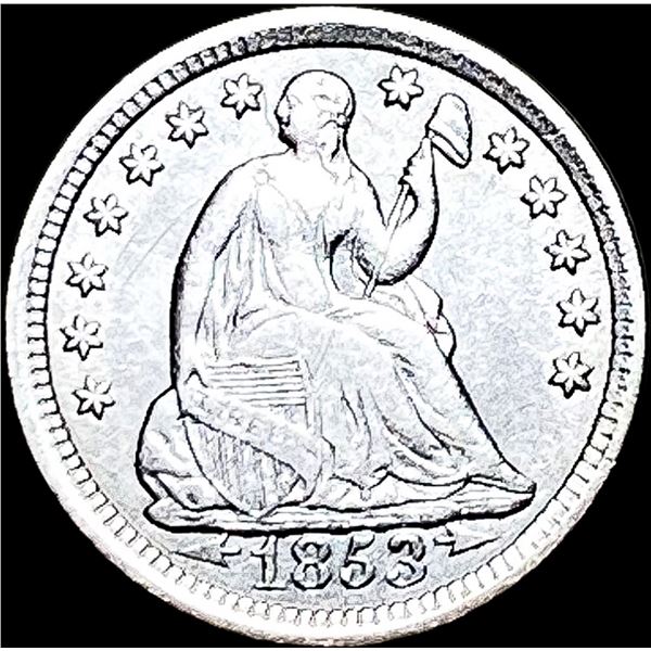 1853 Seated Liberty Half Dime CLOSELY  UNCIRCULATED