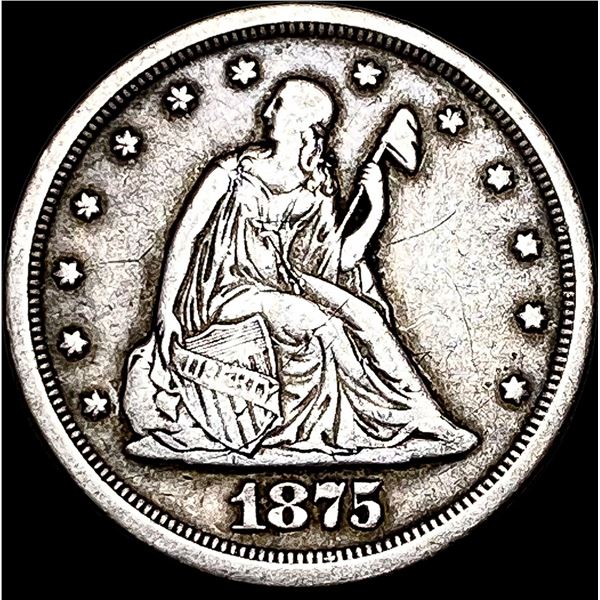 1875-S Silver Twenty Cents NEARLY  UNCIRCULATED