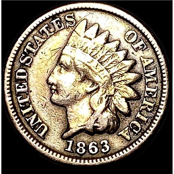 1863 Indian Head Cent NEARLY UNCIRCULATED