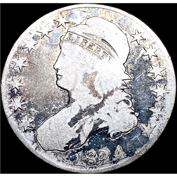 1824 Capped Bust Half Dollar NICELY  CIRCULATED