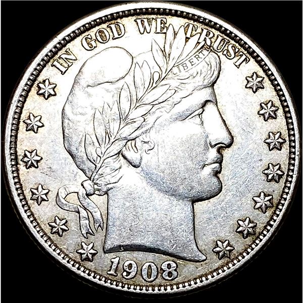 1908-D Silver Barber Half Dollar CLOSELY  UNCIRCULATED