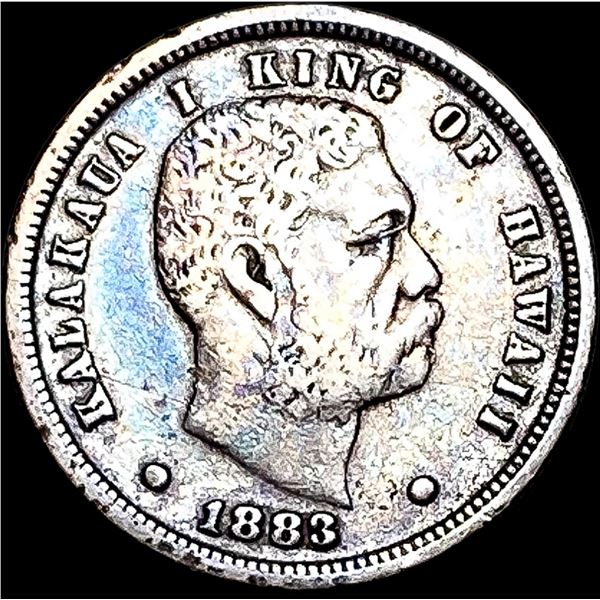 1883 Hawaii Silver Dime NEARLY UNCIRCULATED