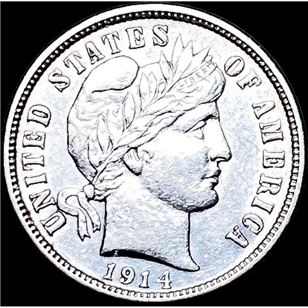 1914-D Silver Barber Dime CHOICE AU