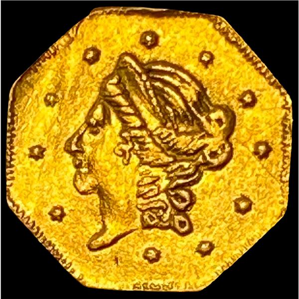 1871 Gold California Fractional Half Dollar Octag. CHOICE AU