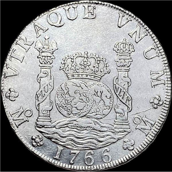 1766-Mo MF Mexico 8 Reales Silver Coin  UNCIRCULATED