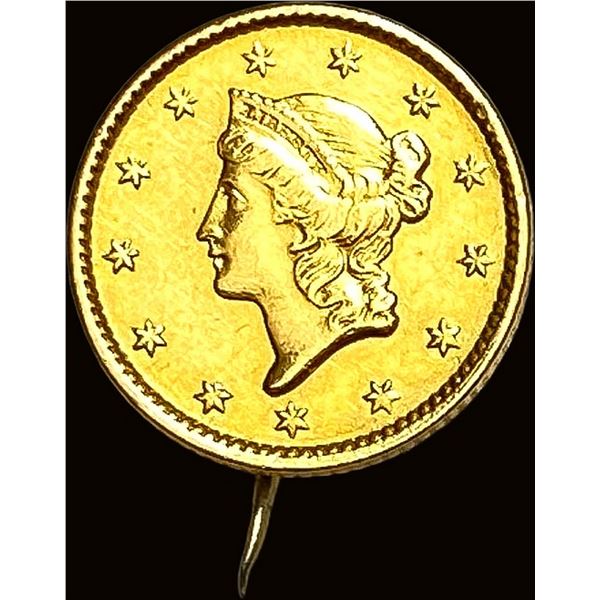 1851 Gold $1 Type 1 (jewelry mount) HIGH  GRADE