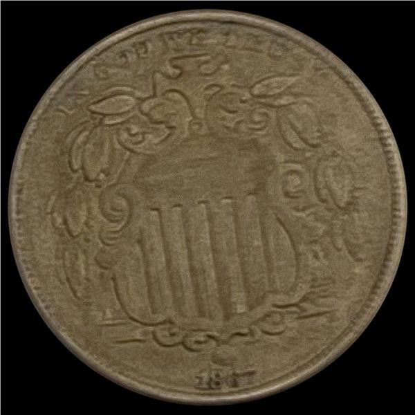 1867 Shield Nickel CLOSELY UNCIRCULATED