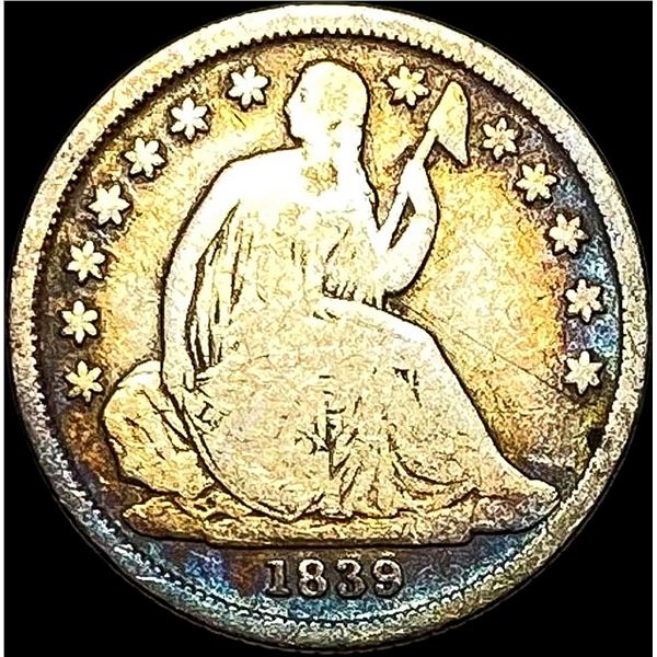 1839-O Silver Seated Liberty Dime NICELY  CIRCULATED