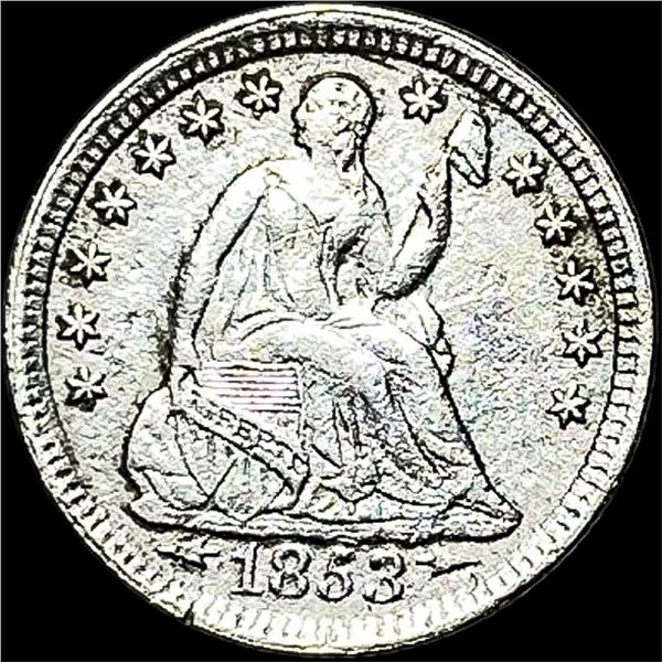 1853 Seated Liberty Half Dime NEARLY  UNCIRCULATED