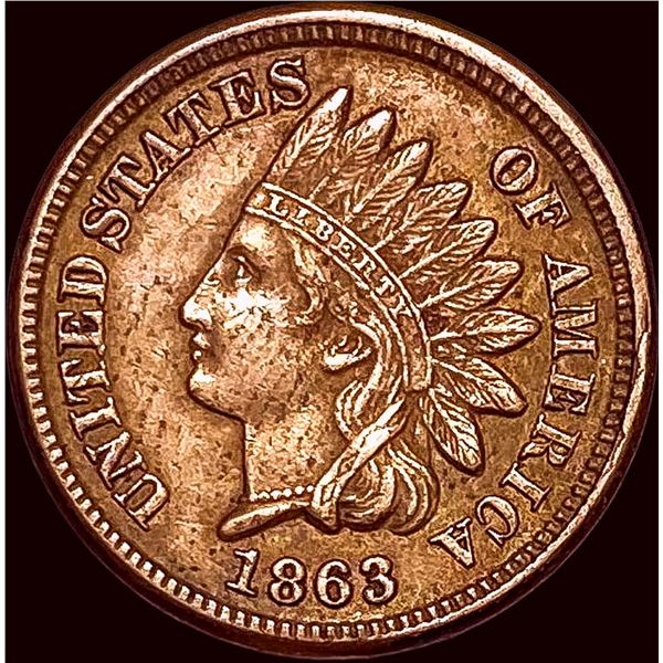 1863 Indian Head Cent CLOSELY UNCIRCULATED