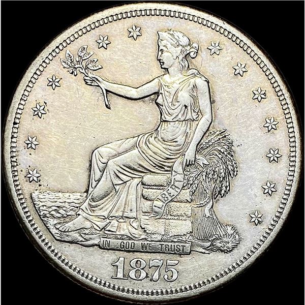 1875-S Silver Trade Dollar CLOSELY  UNCIRCULATED