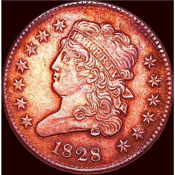 1828 Copper Half Cent CHOICE AU