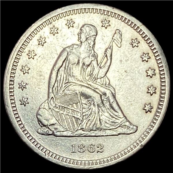 1862 Seated Liberty Silver Quarter  UNCIRCULATED