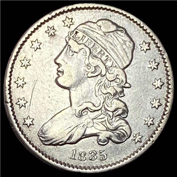 1835 Capped Bust Quarter NEARLY UNCIRCULATED