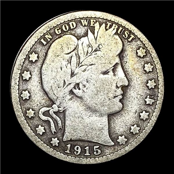 1915-S Silver Barber Quarter NICELY  CIRCULATED