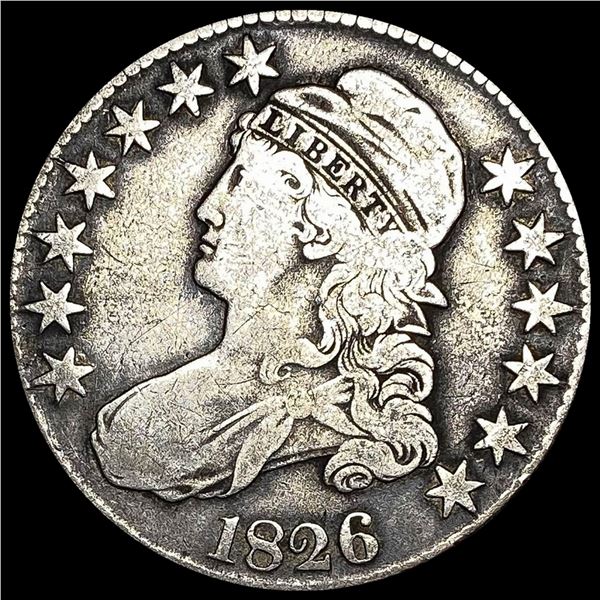 1826 Capped Bust Half Dollar LIGHTLY  CIRCULATED