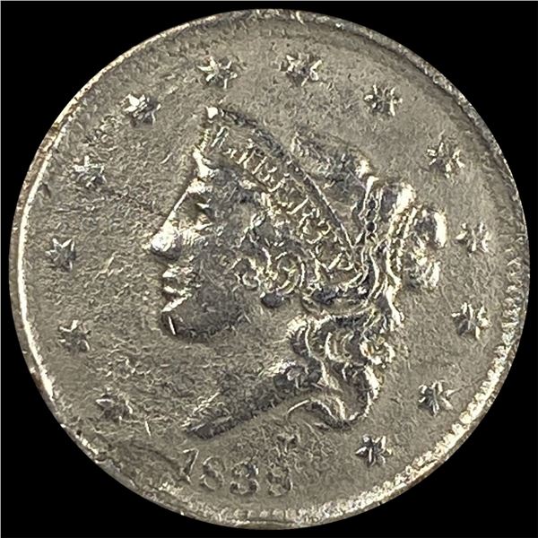 1838 Coronet Head Large Cent NICELY  CIRCULATED