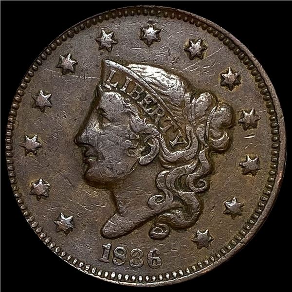 1836 Coronet Head Large Cent LIGHTLY  CIRCULATED