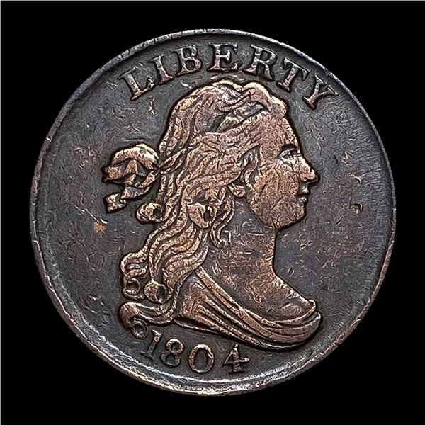 1804 Draped Bust Half Cent NEARLY  UNCIRCULATED