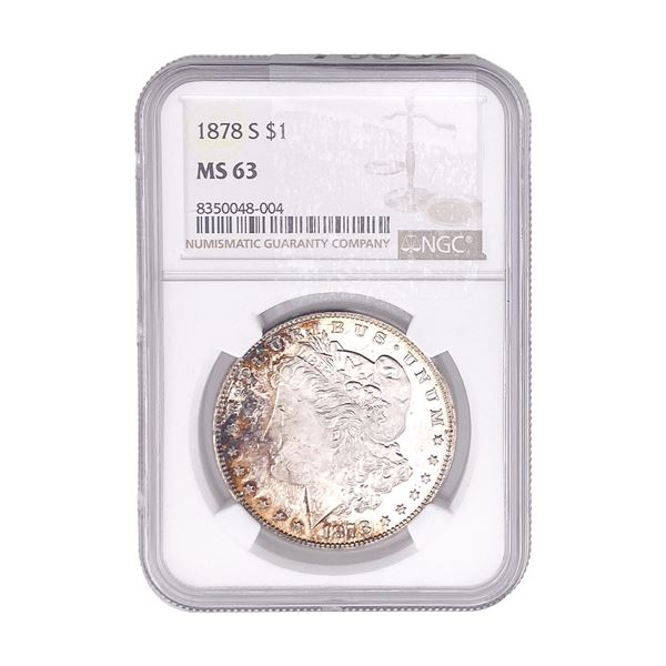 1878-S Morgan Silver Dollar NGC MS63