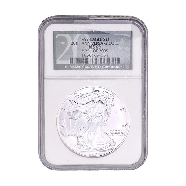 1997 Silver Eagle NGC MS69