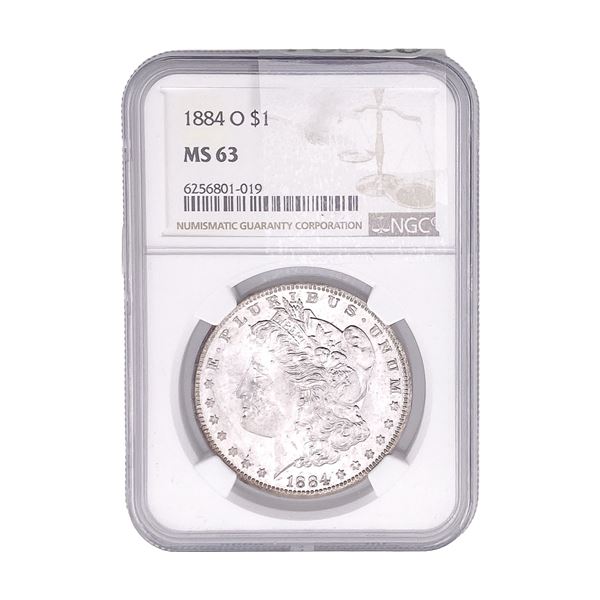 1884-O Morgan Silver Dollar NGC MS63