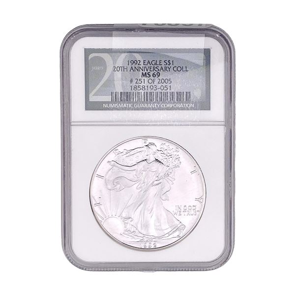 1992 Silver Eagle NGC MS69
