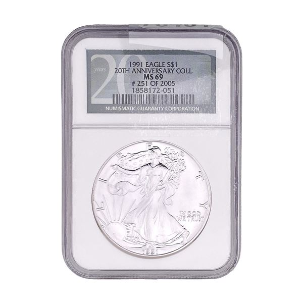 1991 Silver Eagle NGC MS69