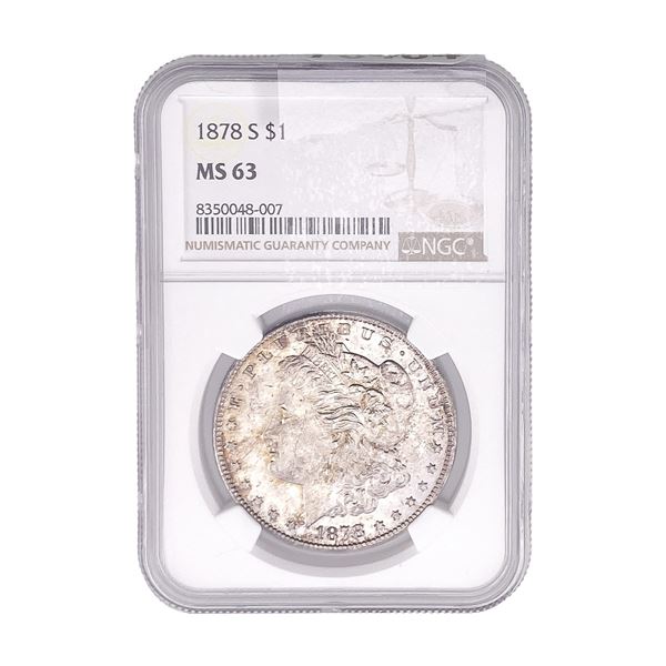 1878-S Morgan Silver Dollar NGC MS63