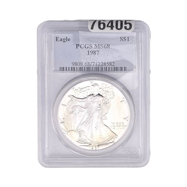 1987 Morgan Silver Dollar PCGS MS68