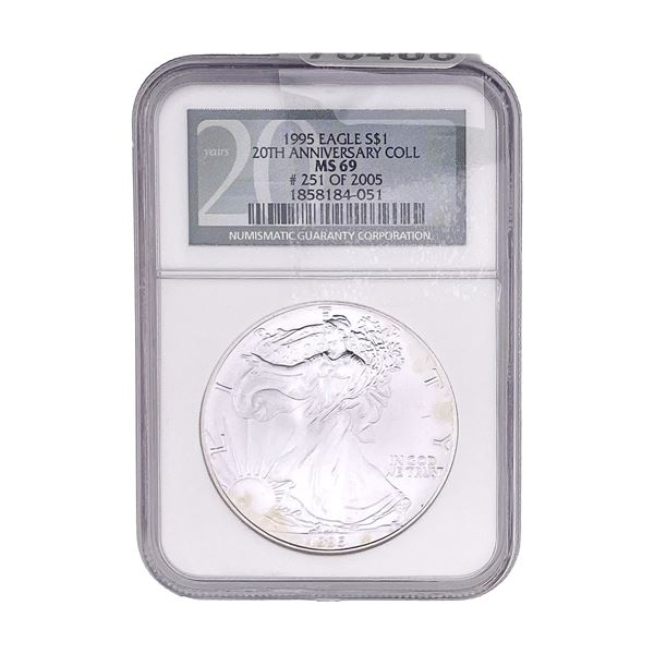 1995 Silver Eagle NGC MS69