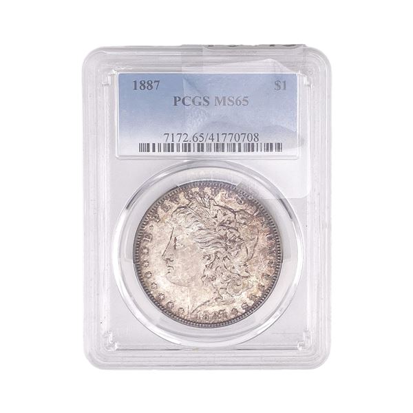 1887 Morgan Silver Dollar PCGS MS65