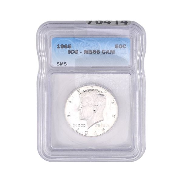 1965 Kennedy Half Dollar ICG MS66 CAM