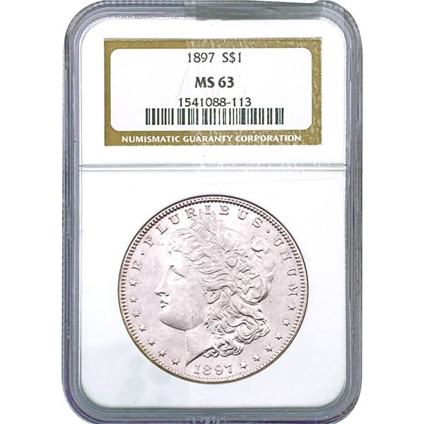 1897 Morgan Silver Dollar NGC MS63