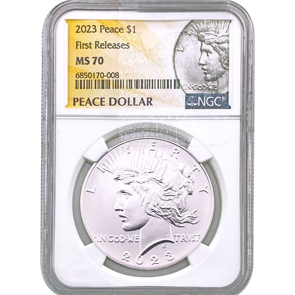 2023 Silver Peace Dollar NGC MS70 First Releases