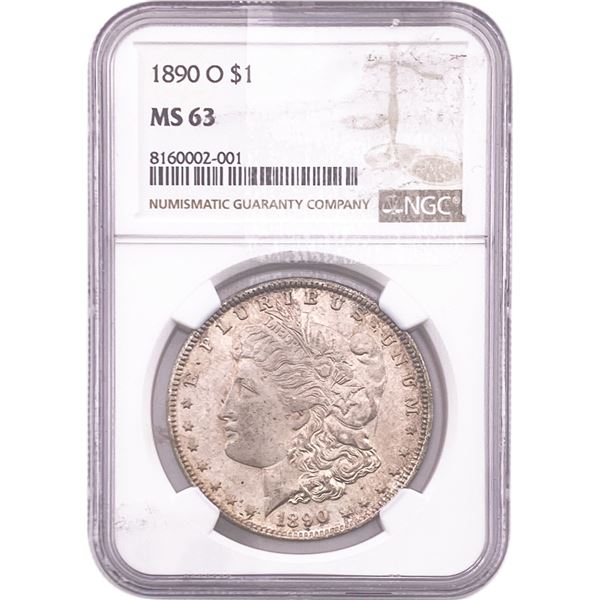 1890-O Morgan Silver Dollar NGC MS63