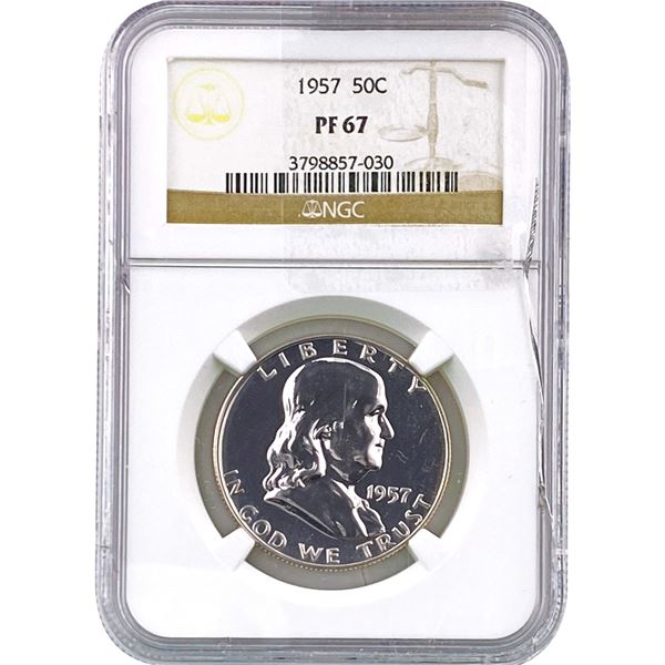 1957 Franklin Half Dollar NGC PF67