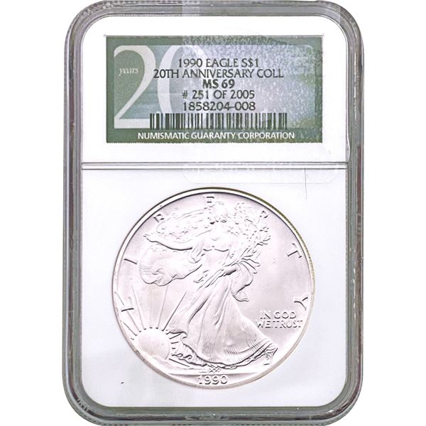 1990 Silver Eagle NGC MS69