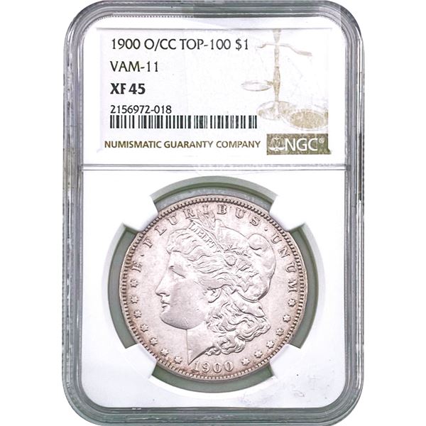 1900-O/CC Morgan Silver Dollar NGC XF45 VAM-11